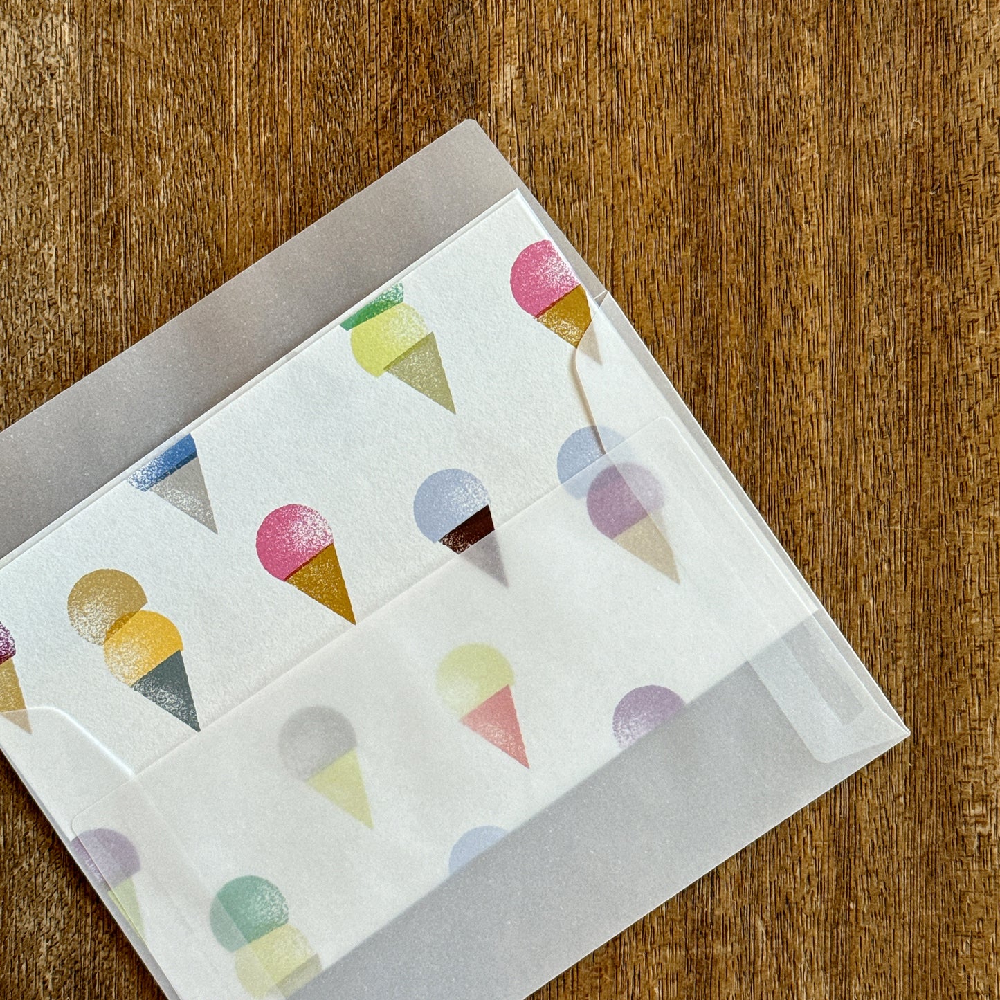 包み紙レターセット3時 アイス×いもけんぴ×ドーナツ