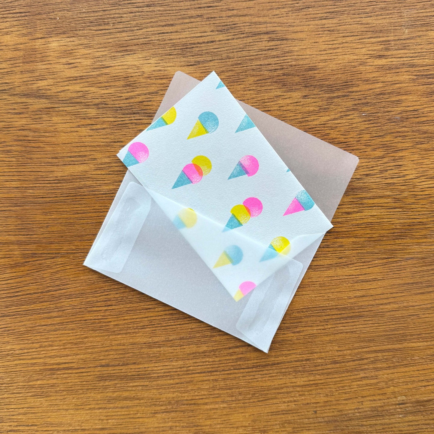 ちいさなレターセット アイス