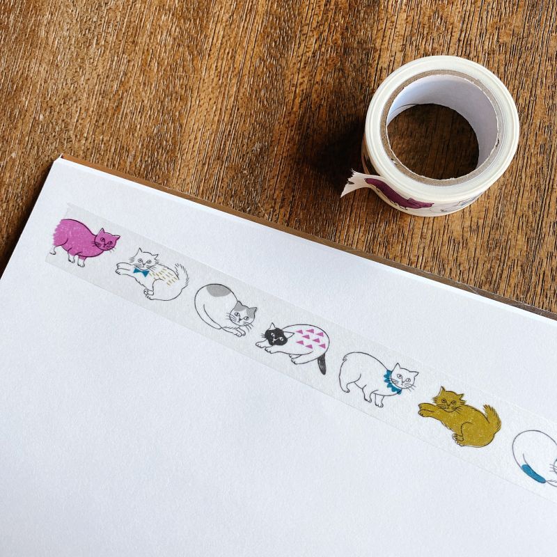 松尾ミユキ×水縞 マスキングテープ 猫