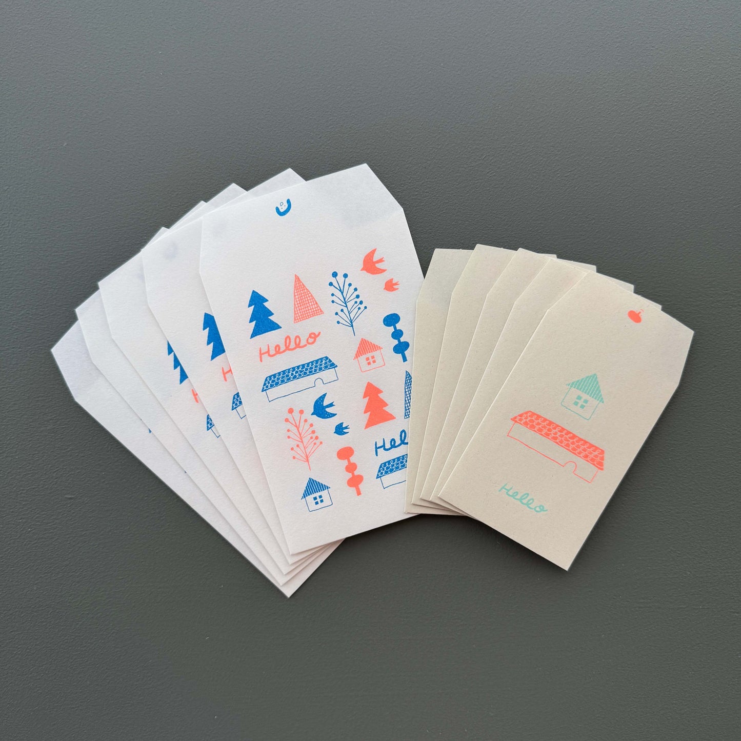 salvia × 水縞 ペーパーバッグ Hello