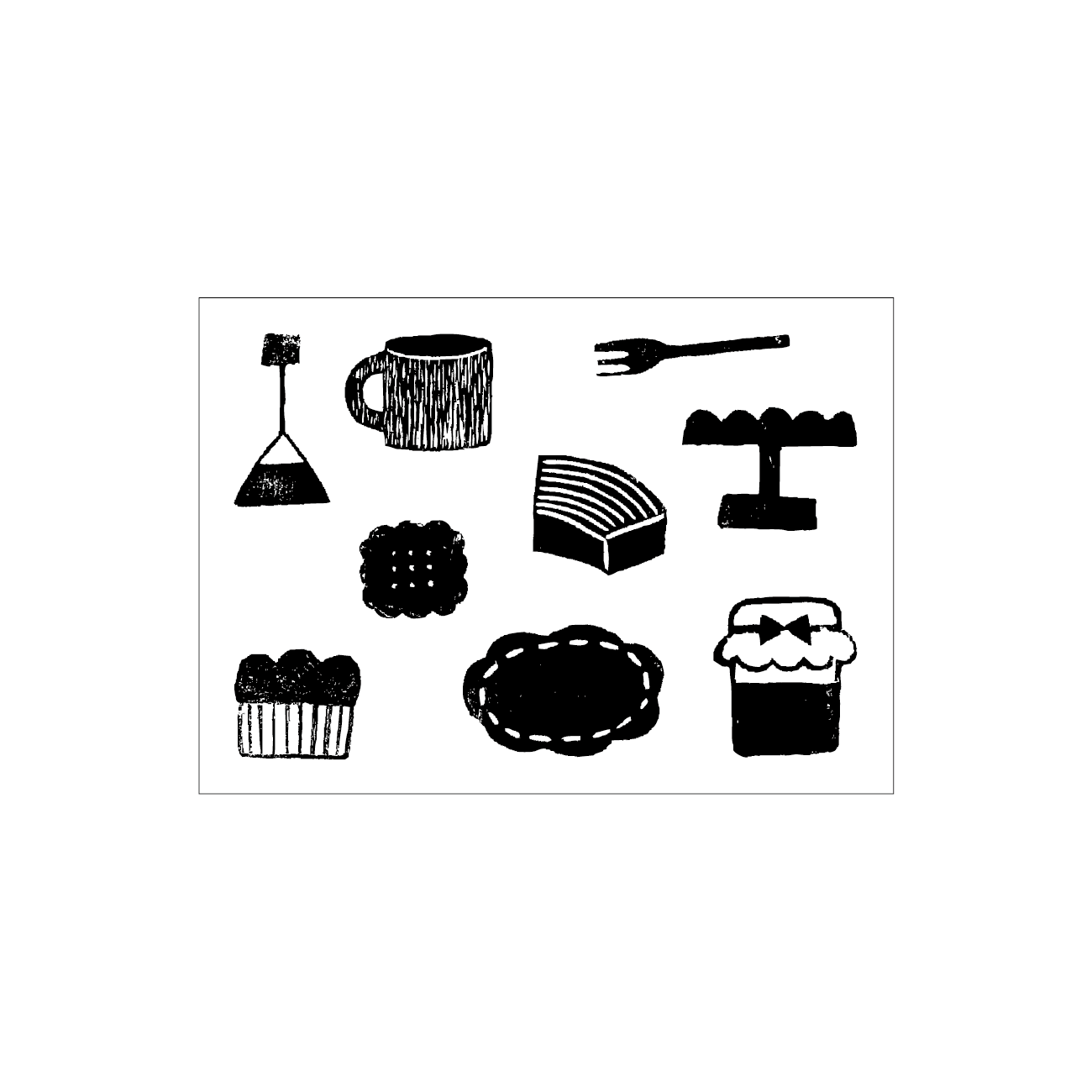 Suzuka Takeuchi × mizushima JIZAI Clear Stamp POCKET OYATSU