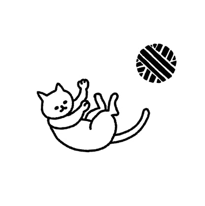 JIZAI Clear Stamp COMBI Cat and Yarn