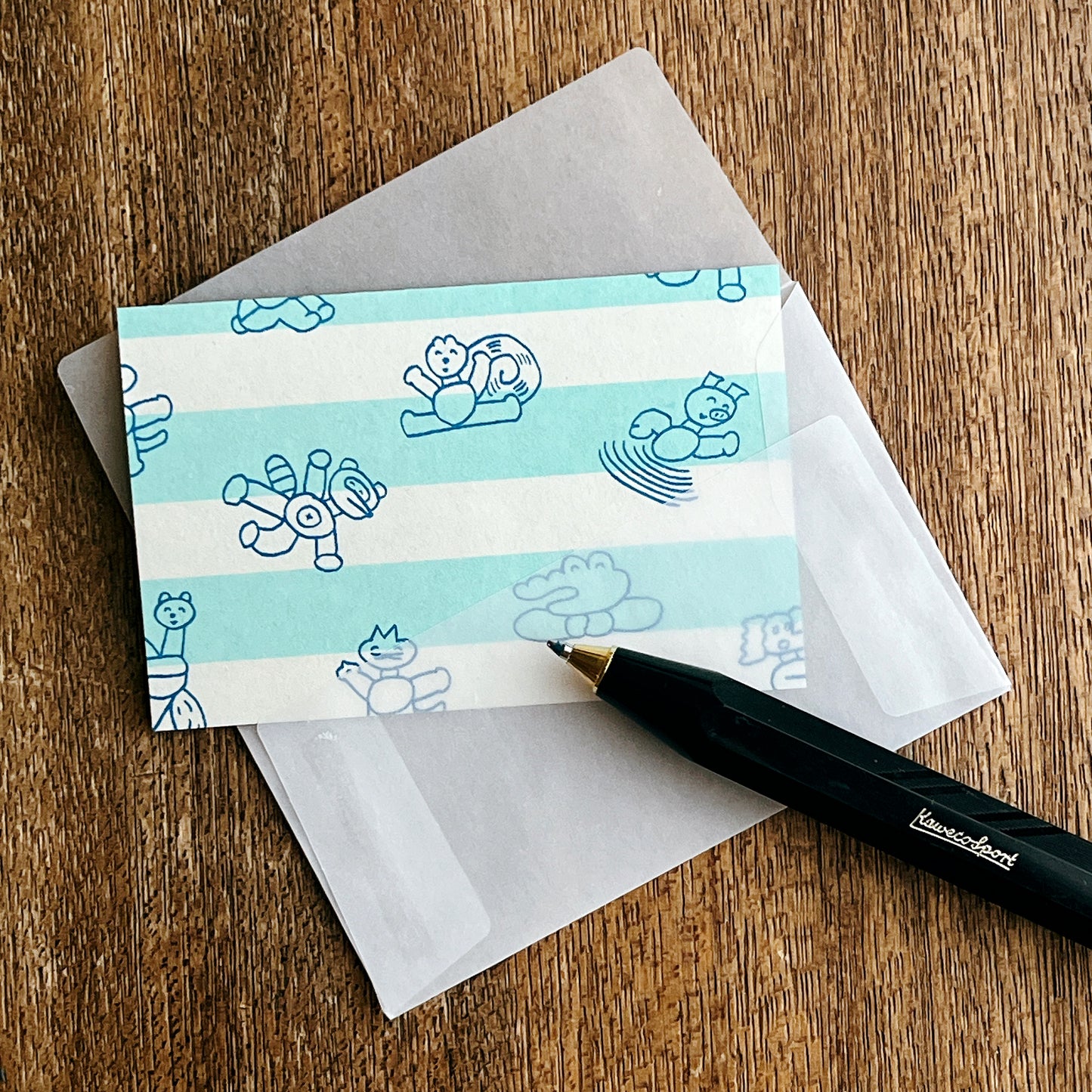 Tadashi Nishiwaki × mizushima Small Letter Writing set Animals