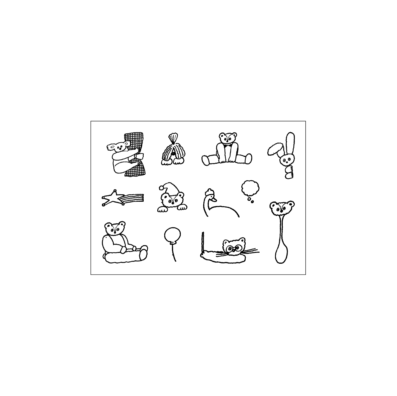 Tobimatsu Shoichiro × mizushima JIZAI Clear Stamp LOG Techo Moriage-tai Cheering Animals