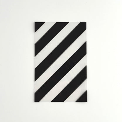 水縞クリアバッグ ブラック 縞々