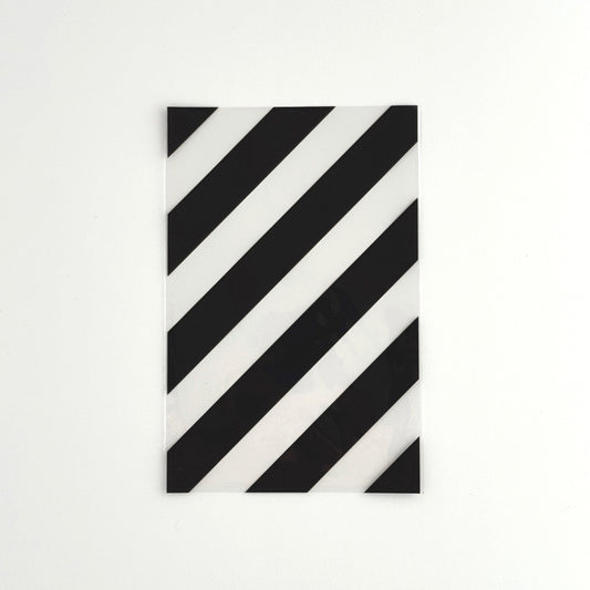 水縞クリアバッグ ブラック 縞々