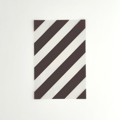 水縞クリアバッグ ブラウン 縞々