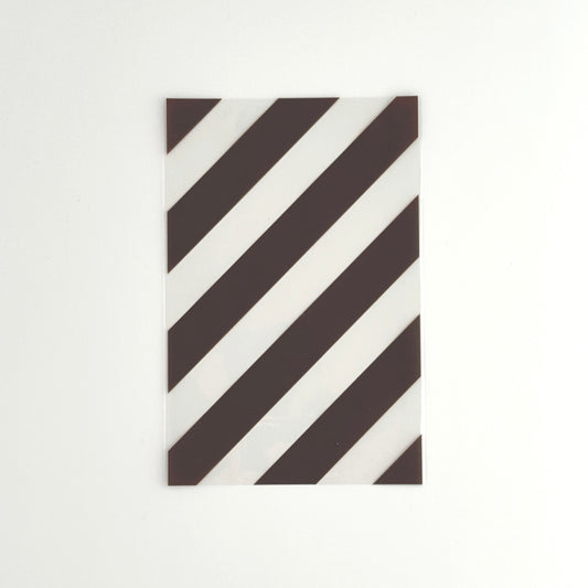 水縞クリアバッグ ブラウン 縞々