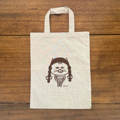 Shibata Keiko × mizushima Eco Bag Cats and Wigs Pigtail