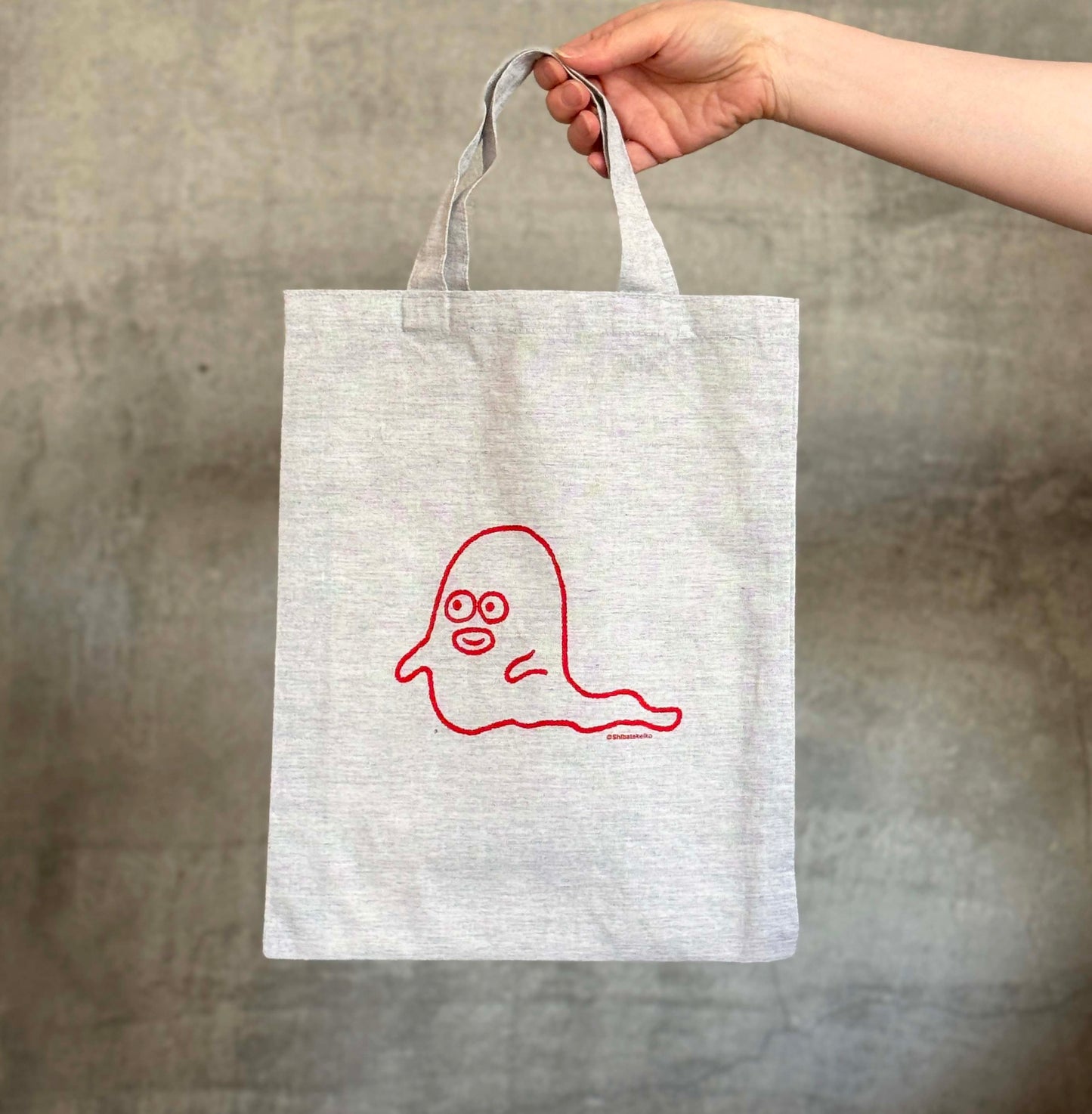 Shibata Keiko × mizushima Eco Bag Ghost Smiling