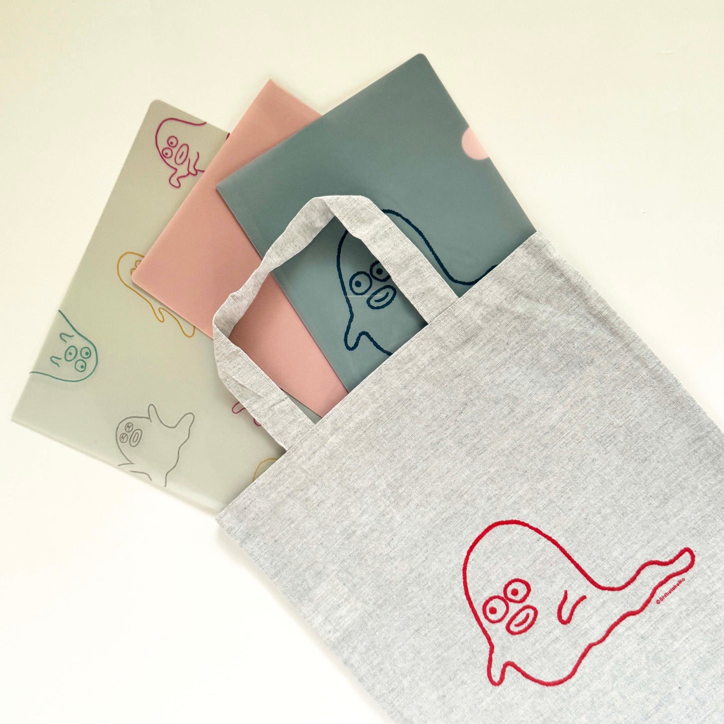 Shibata Keiko × mizushima Eco Bag Ghost Smiling