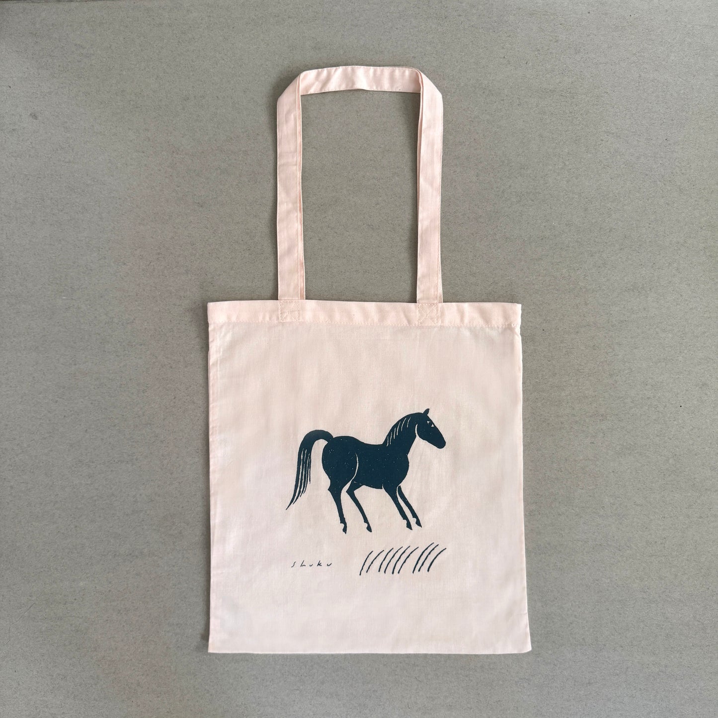 西淑×水縞 エコバッグ 夜のあいだ 馬