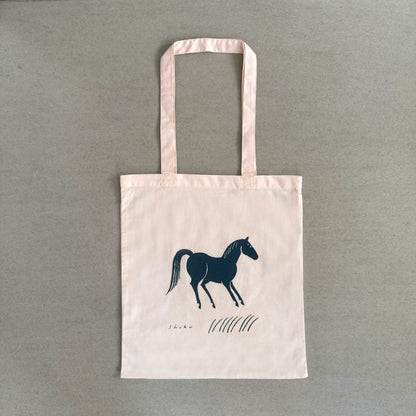 西淑×水縞 エコバッグ 夜のあいだ 馬