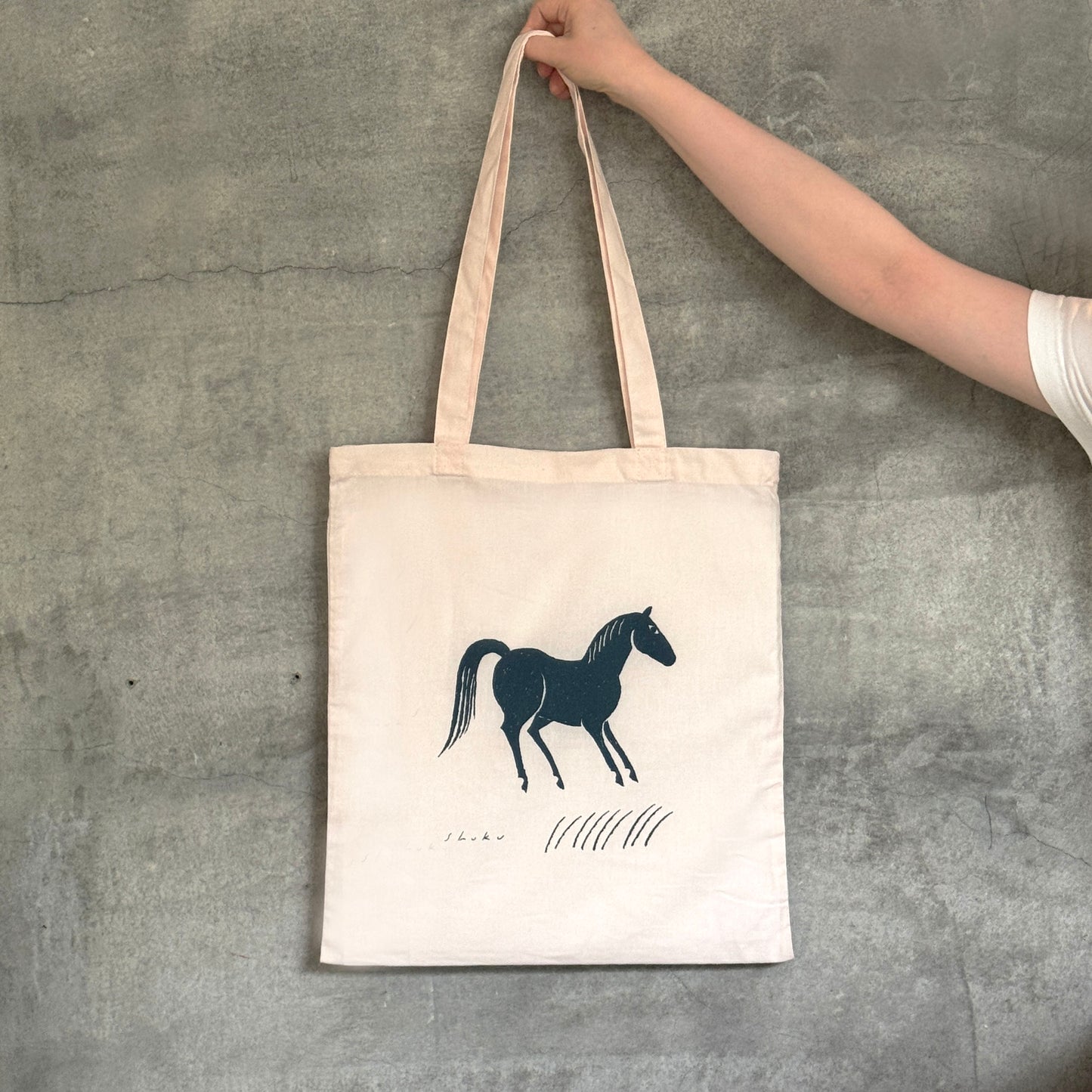 西淑×水縞 エコバッグ 夜のあいだ 馬