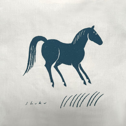 西淑×水縞 エコバッグ 夜のあいだ 馬