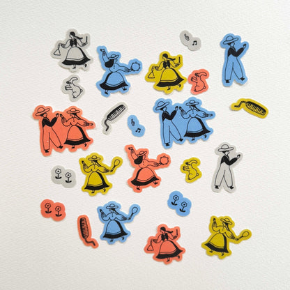 Flake Stickers Let's Dance!