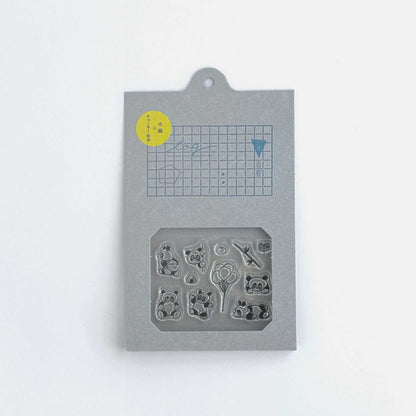 Chanky Matsumoto × mizushima JIZAI Clear Stamp LOG Techo Moriage-tai Panda Diary