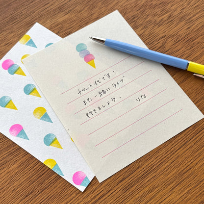 ちいさなレターセット アイス