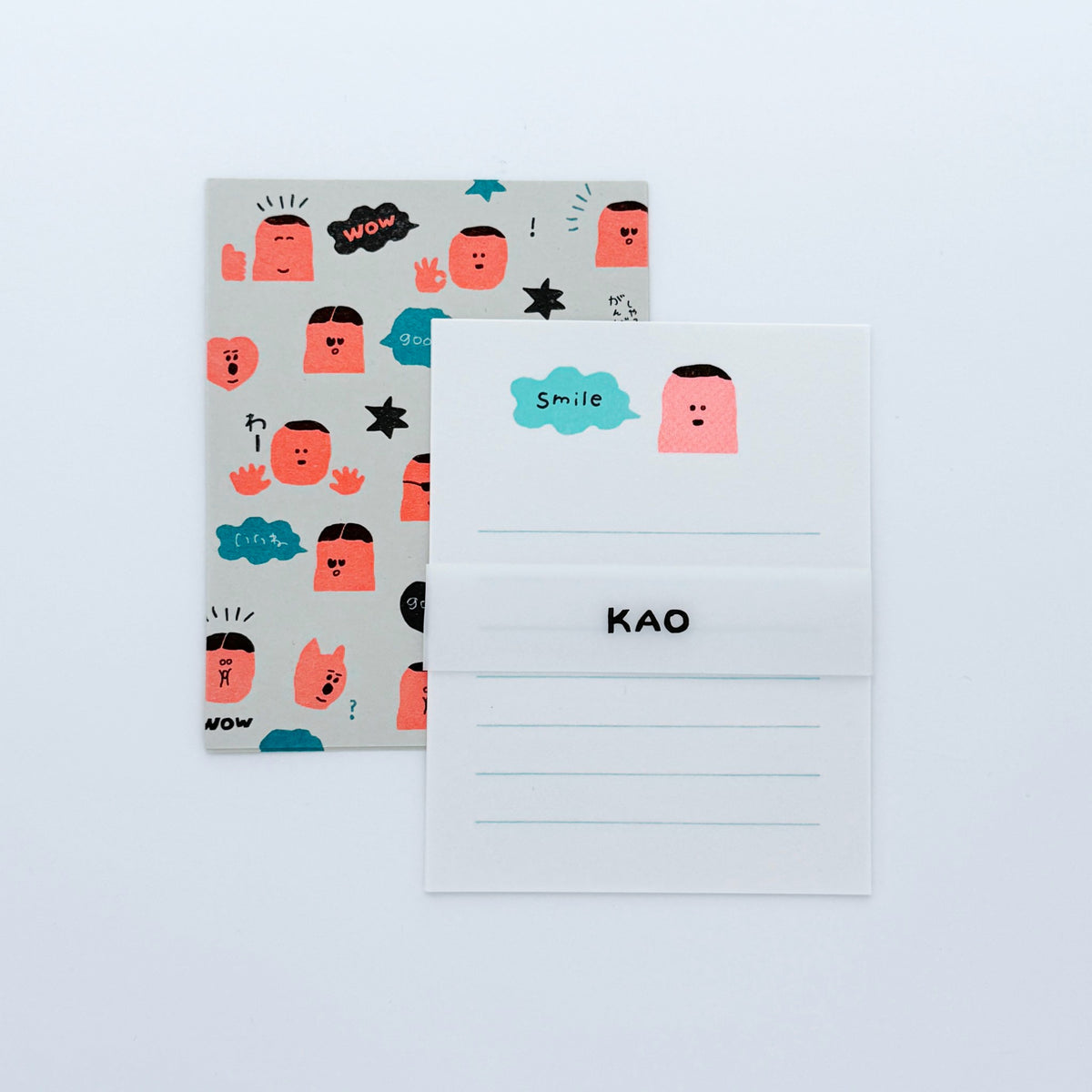 iwahanko.× mizushima Small Letter Writing set Face