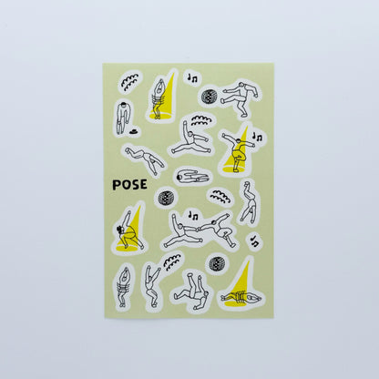 iwahanko.× mizushima Tracing Paper Sticker Pose