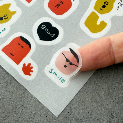 iwahanko.×水縞 トレーシングシール かお