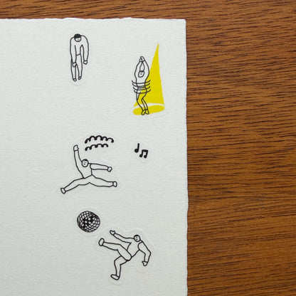 iwahanko.× mizushima Tracing Paper Sticker Pose