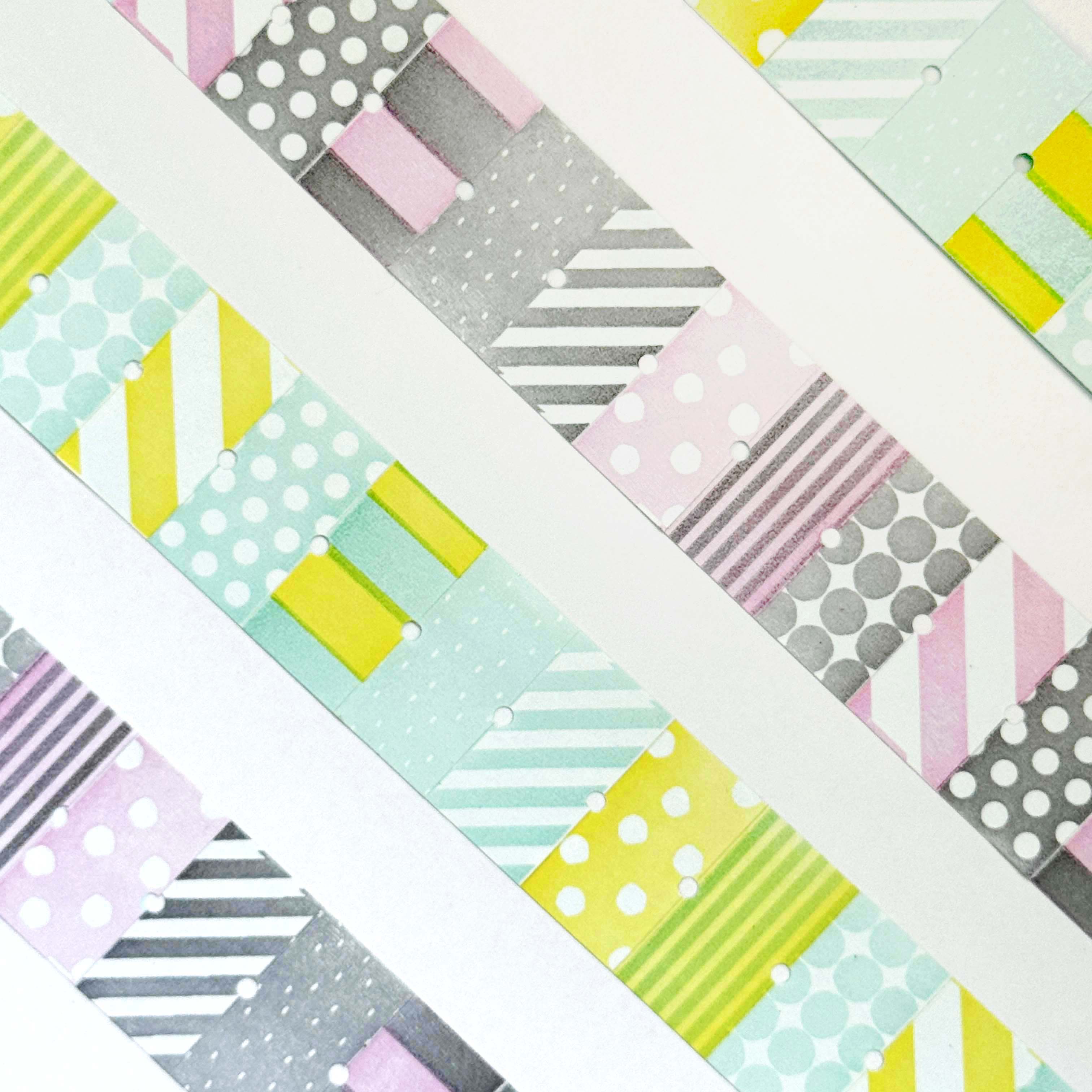 Sublo × 水縞 ラベラーロールシール 8図柄 水縞 ピンク×グレー