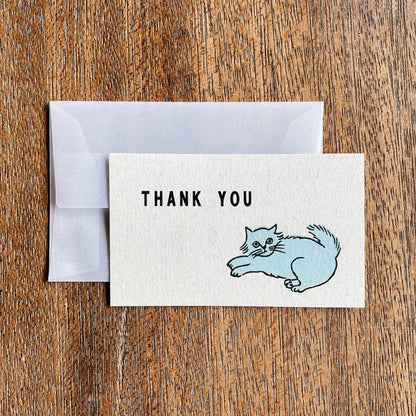 Matsuo Miyuki x mizushima Small Card Cat THANK YOU