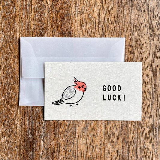 Matsuo Miyuki x mizushima Small Card Bird GOOD LUCK