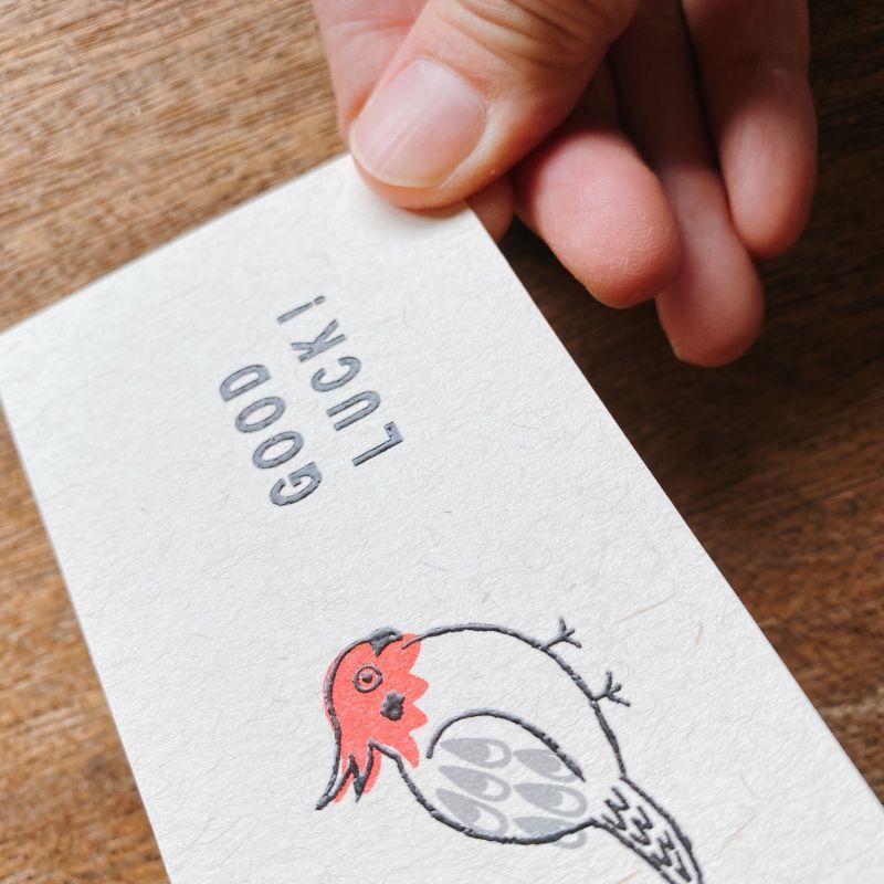 Matsuo Miyuki x mizushima Small Card Bird GOOD LUCK