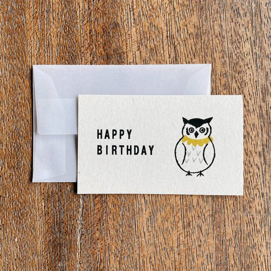 Matsuo Miyuki x mizushima Small Card Bird HAPPY BIRTHDAY
