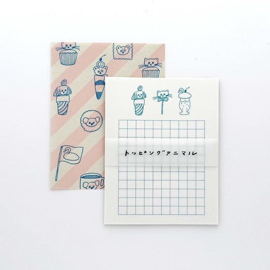 トビマツショウイチロウ×水縞 ちいさなレターセット トッピングアニマル