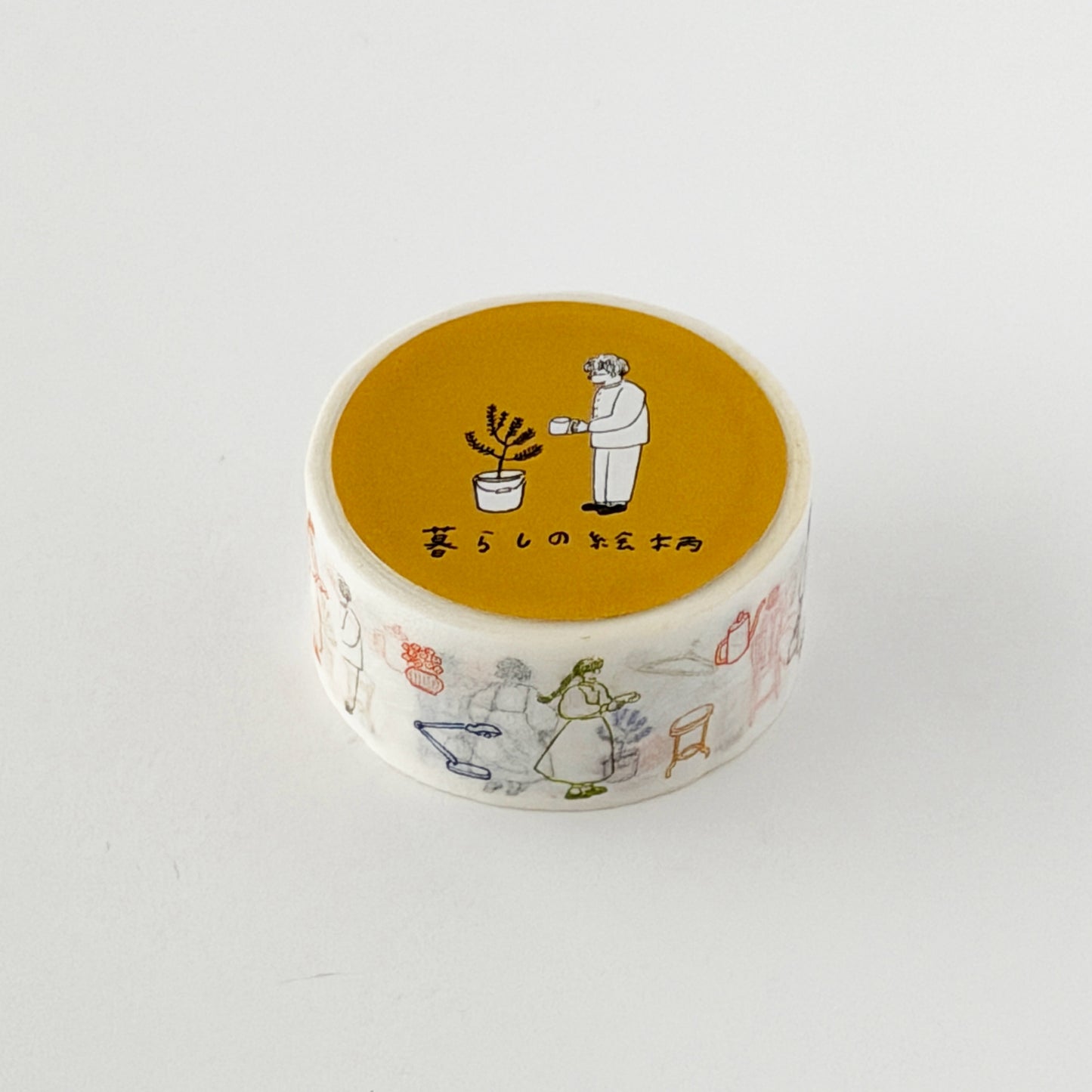 トビマツショウイチロウ×水縞 マスキングテープ 暮らしの絵柄
