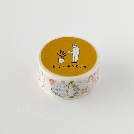 トビマツショウイチロウ×水縞 マスキングテープ 暮らしの絵柄