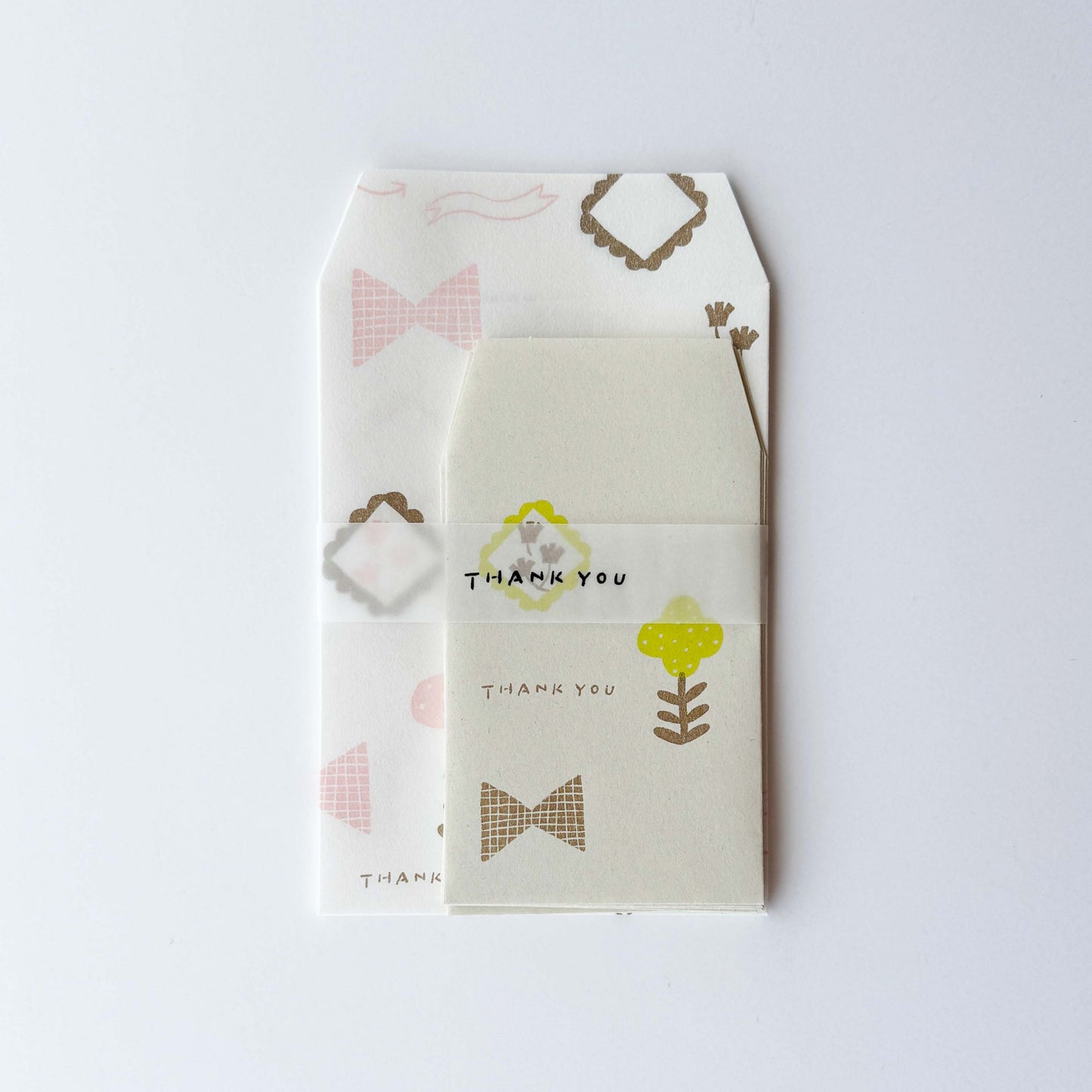 salvia × 水縞 ペーパーバッグ Thank You