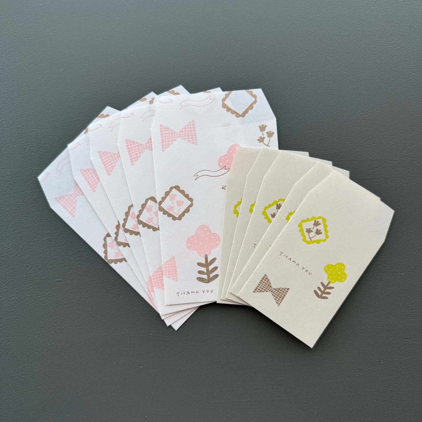 salvia × 水縞 ペーパーバッグ Thank You