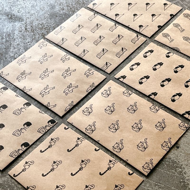 8 Pattern Paper Bags Friends 