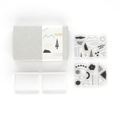 JIZAI Clear Stamp BOX Shapes set 01