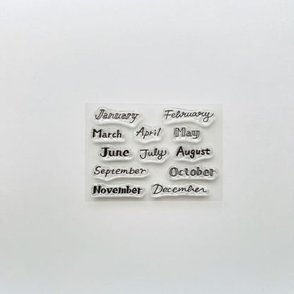 JIZAI Clear Stamp LOG Date / Month 03
