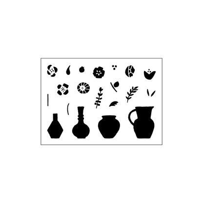 自在ハンコ ポケット 花と花瓶