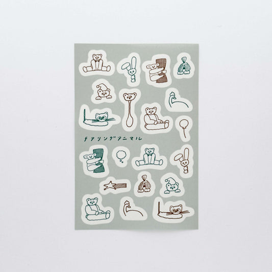 Tobimatsu Shoichiro × mizushima Tracing Paper Sticker Cheering Animals