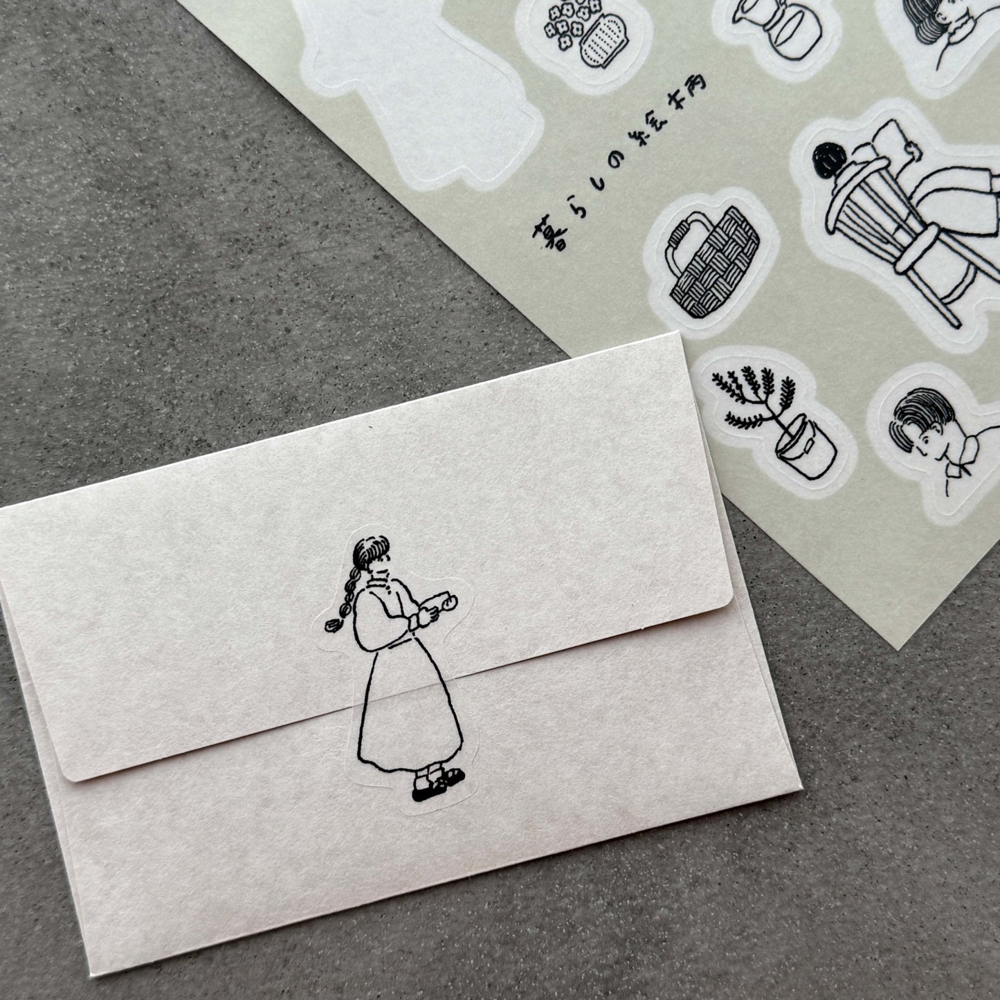 トビマツショウイチロウ×水縞 トレーシングシール 暮らしの絵柄