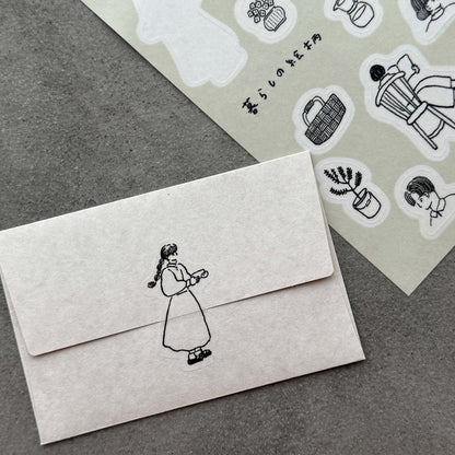 トビマツショウイチロウ×水縞 トレーシングシール 暮らしの絵柄