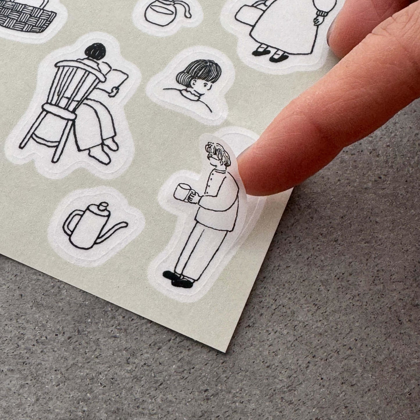 トビマツショウイチロウ×水縞 トレーシングシール 暮らしの絵柄