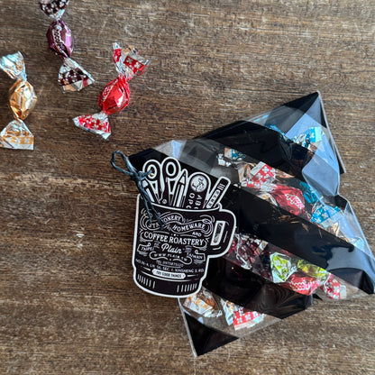 水縞クリアバッグ ブラック 縞々