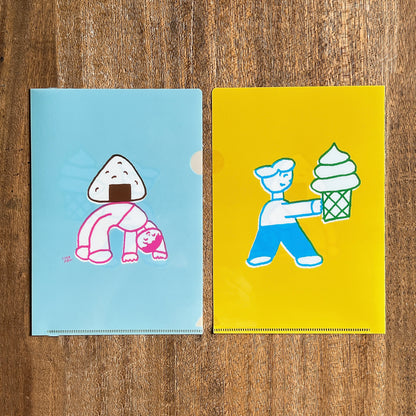 Tadashi Nishiwaki × mizushima Plastic Folder People and Food ONIGIRI