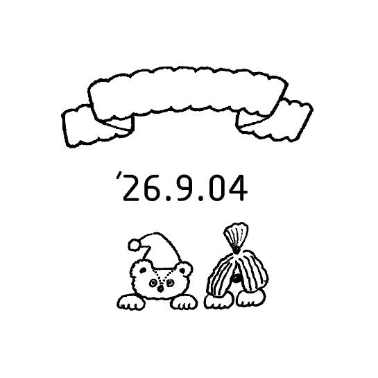 【オンライン限定】トビマツショウイチロウ×水縞 飾り枠日付印 コンビ