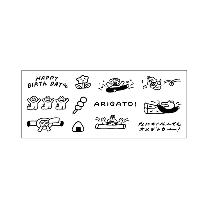 Tadashi Nishiwaki × mizushima JIZAI Date Stamp Sheet OIWAI POSE