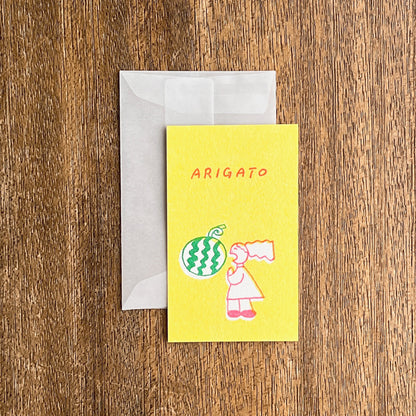 Tadashi Nishiwaki × mizushima Small Card ARIGATO