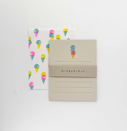 ちいさなレターセット アイス